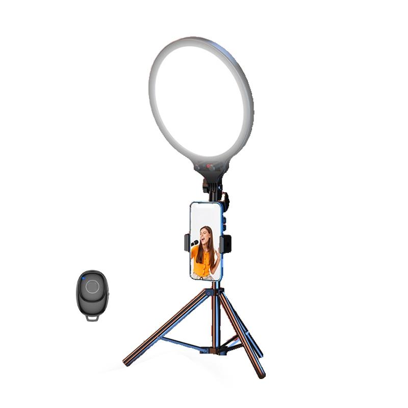 V562-1057115060DBT-221796-00 Full-screen 12.6 Selfie Ring Light Tripod Set - 210cm for Live Stream - 55Cm Bracket - Image 1