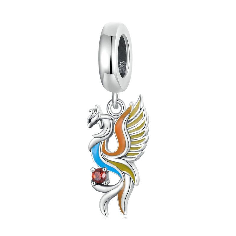 V562-1076553060DBT-202505231421-00 925 Sterling Silver Phoenix Bracelet With Zircon Pendant - Image 1