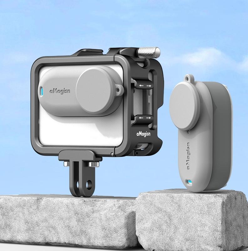 V562-10783060DBT-202503061905-00 Amagisn Metal Rabbit Cage Protection for Insta360 Go 3 - Bezel Accessories - Image 1