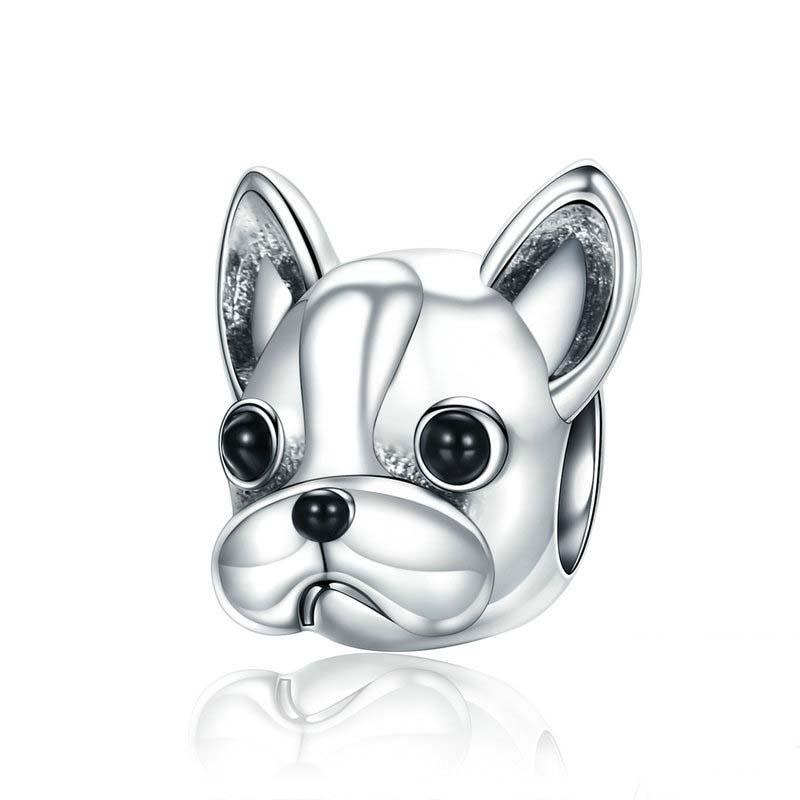 V562-13676240DBT-202504111616-00 925 Sterling Silver Bulldog Bead Animal Series - Image 1