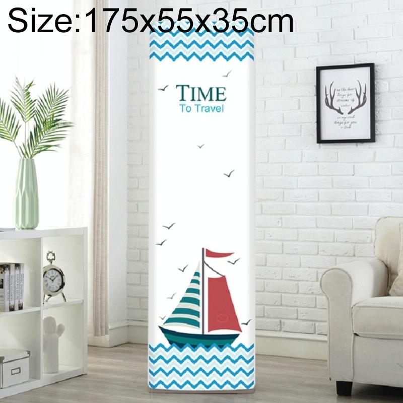 V562-1429377230DBT-202503031650-00 Vertical Cabinet Air Conditioning Cover - All-inclusive Fabric - 175x55x35cm - Sailboat Design - Image 1
