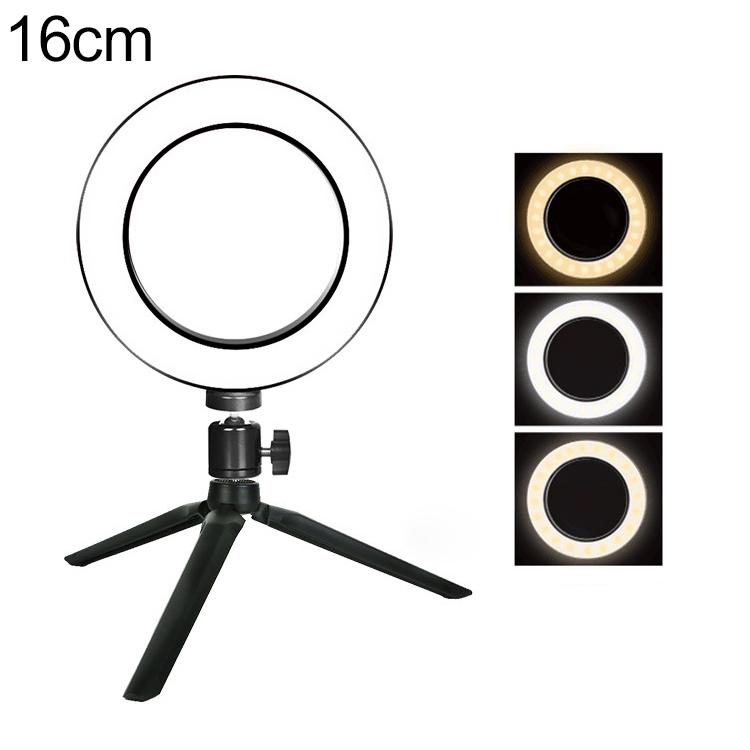 V562-1852PCM-202503062155-00 16cm Dimmable Led Selfie Ring Light with Tripod - Image 1