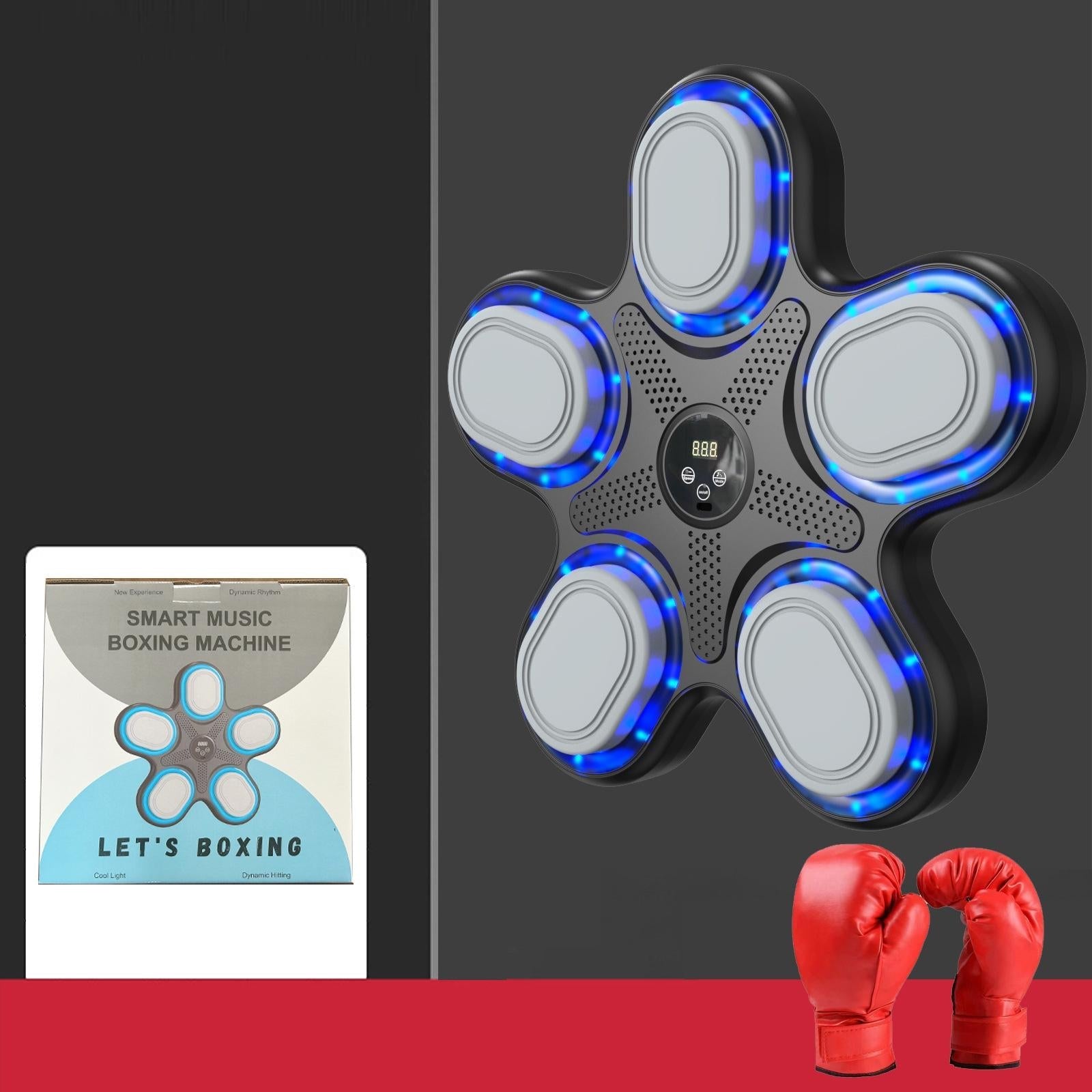 V562-2010955060DBT-202503041811-00 Bluetooth Music Boxing Machine With Adult Gloves - Reaction Training - With Adult Gloves - Image 1