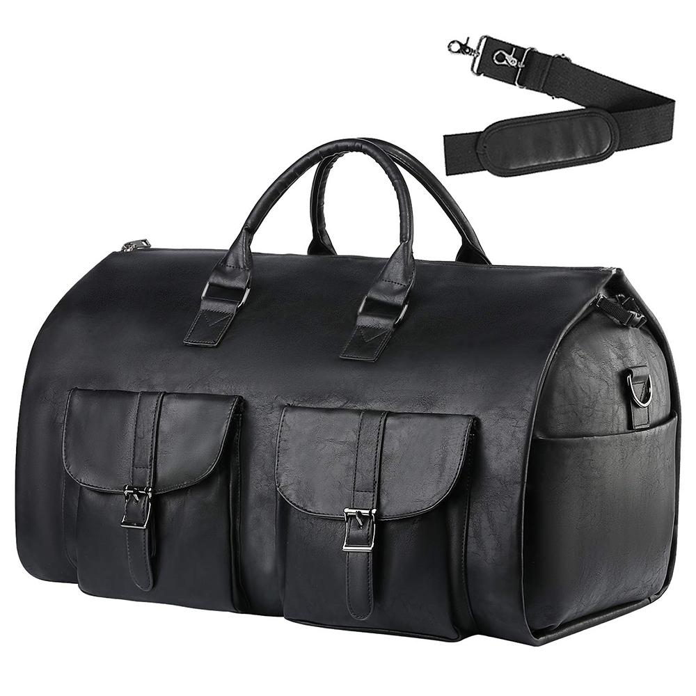 V562-2023744060DBT-202504251542-00 Compact Duffel Bag with Shoe Storage - Black - Image 1
