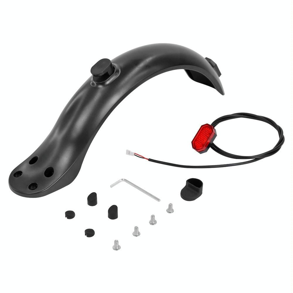 V562-2032584060DBT-202505291153-00 8.5 Inch Rear Fender for Xiaomi M365 / 1s / Pro Scooter - Plastic 4 Holes - Fender+Tail Light Set - Image 1