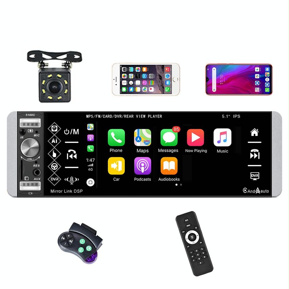 V562-3076192060DBT-202505221330-00 5.1 Inch Ips Capacitive Carplay Player + 8 Light Camera - Standard - Image 1