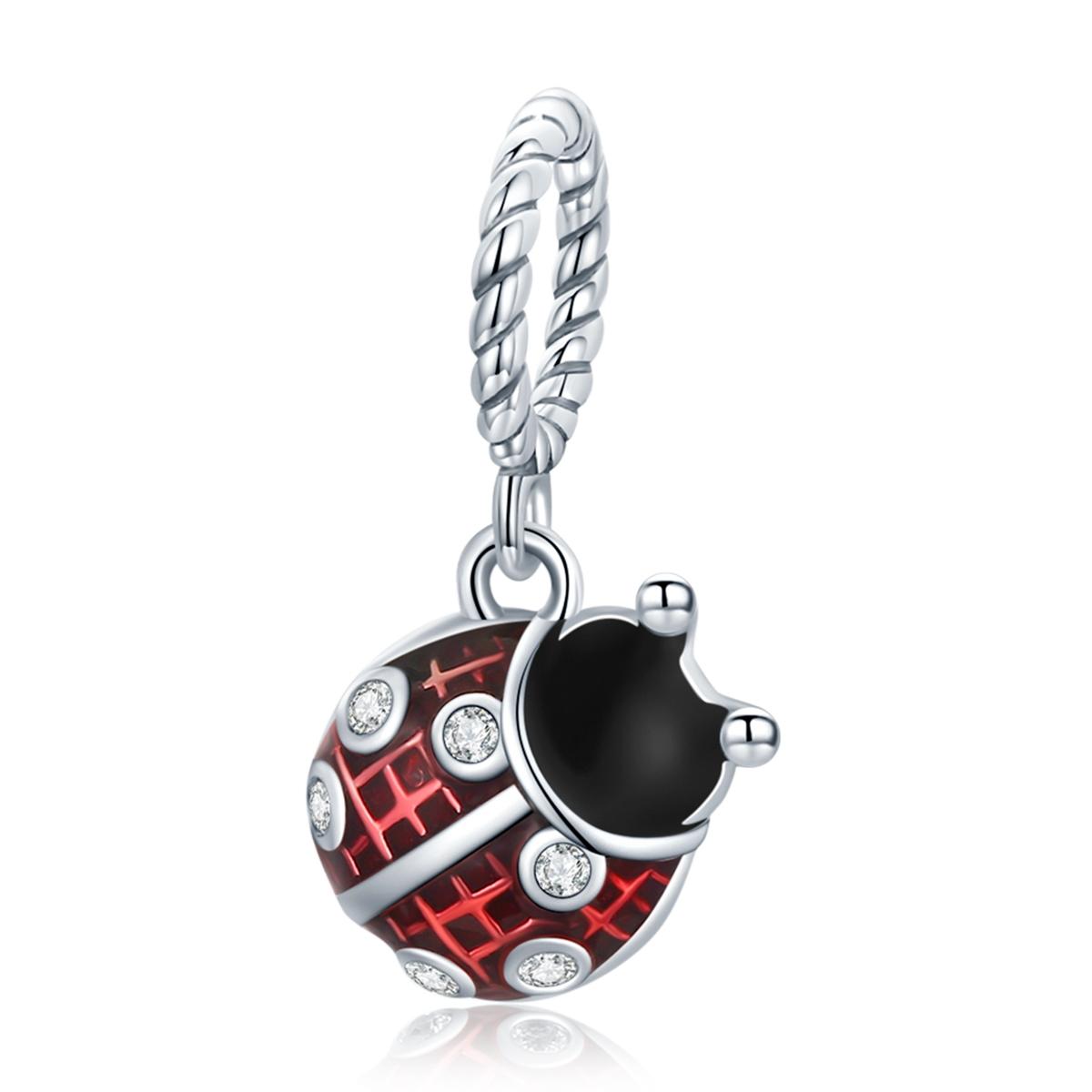 V562-3656100ADE-202504111845-00 925 Sterling Silver Ladybug Pendant For Bracelets & Necklaces - Image 1
