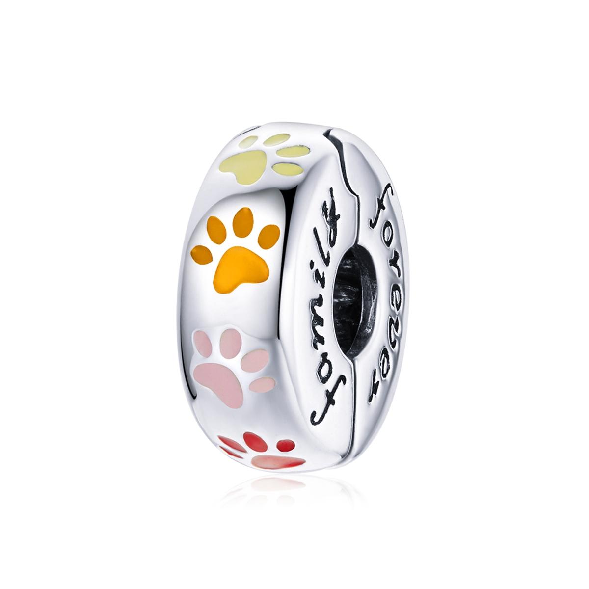 V562-4136100ADE-202504111907-00 925 Sterling Silver Colorful Paw Print Beads For Diy Bracelets & Necklaces - Image 1
