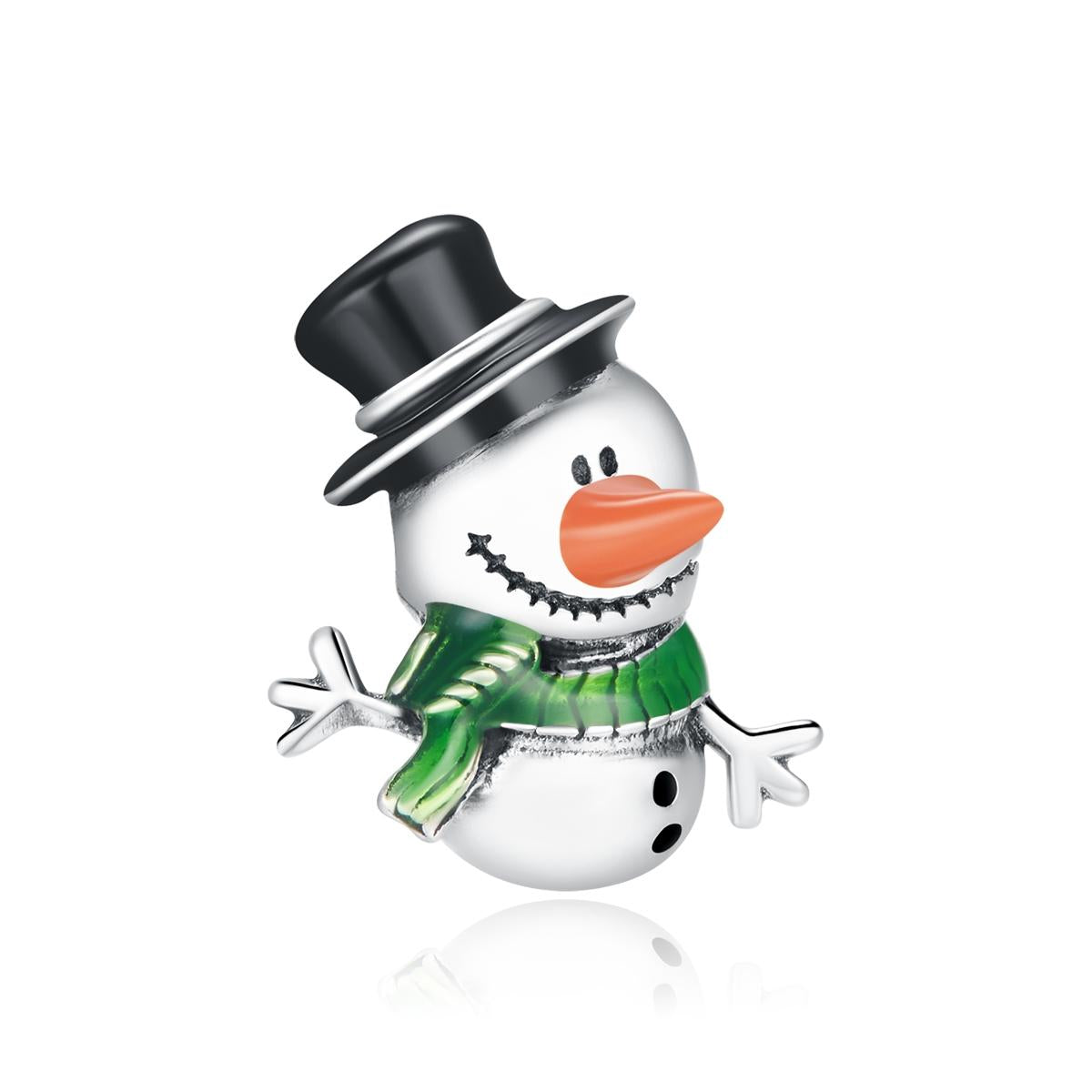 V562-436800ADE-202504112005-00 925 Sterling Silver Snowman Beads For Diy Bracelets & Necklaces - Image 1