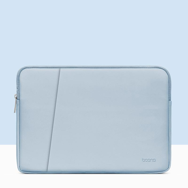V562-4631475950DBT-202504022025-00 Sky Blue Leather Laptop Bag - 16 / 17 Inch Double-Layer Design - Image 1