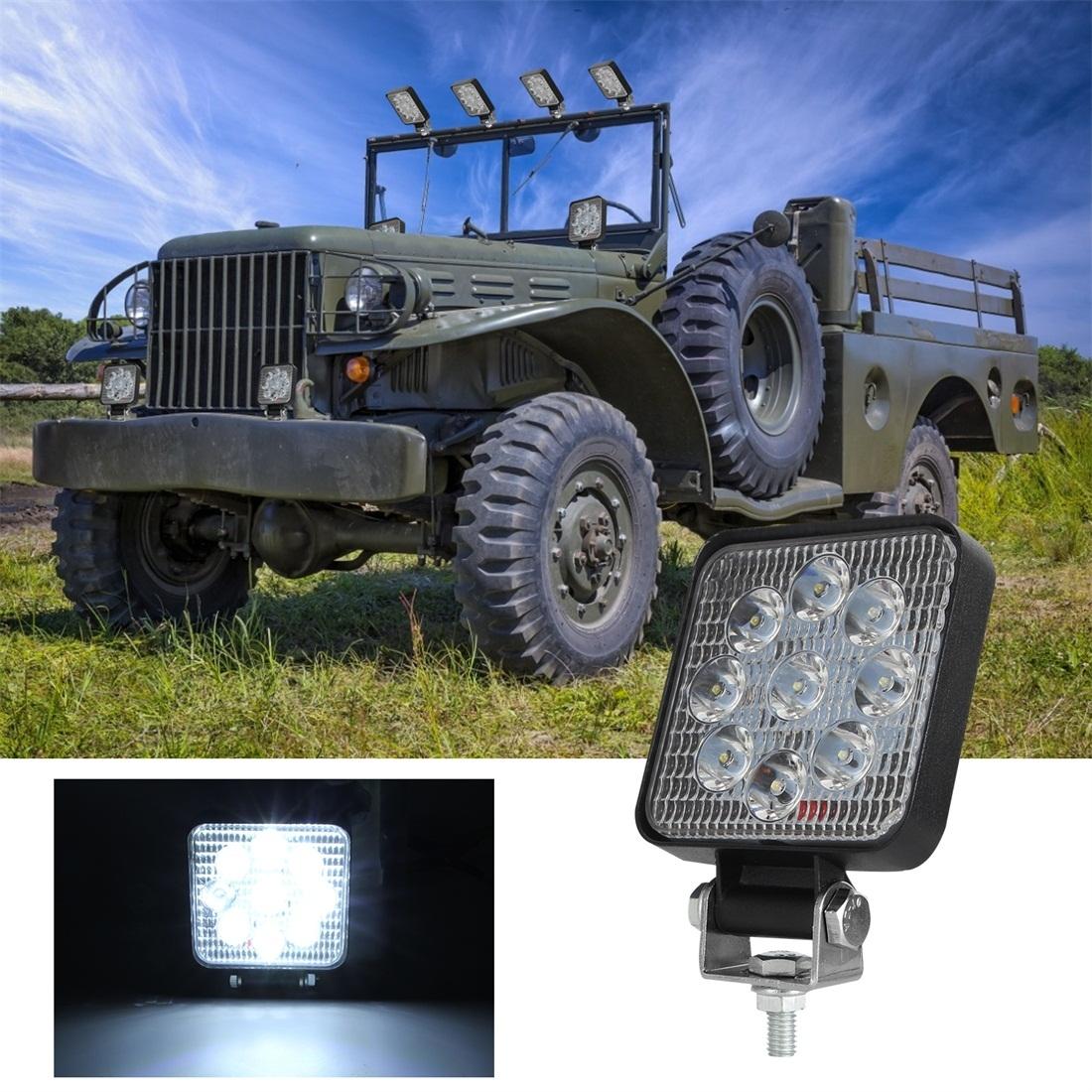 V562-6096PRC-202503051936-00 6.3W 10 - 30V Dc 6000K 3 Inch 9 Leds Square Offroad Truck Car Driving Light Work Light Spotlight Fog Light - Image 1