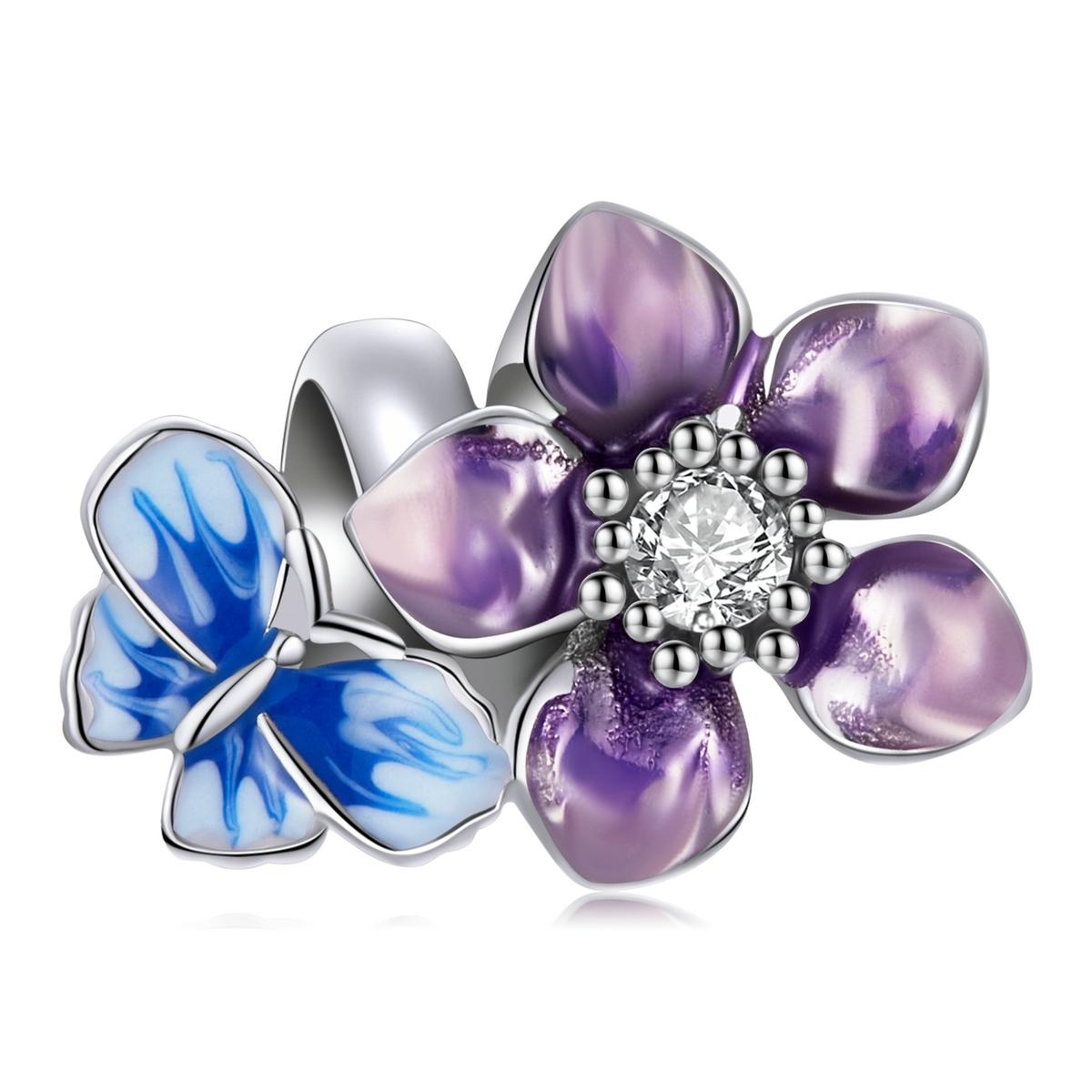 V562-7664200ADE-202504111506-00 925 Sterling Silver Butterfly Flower Beads For Diy Bracelets & Necklaces - Image 1