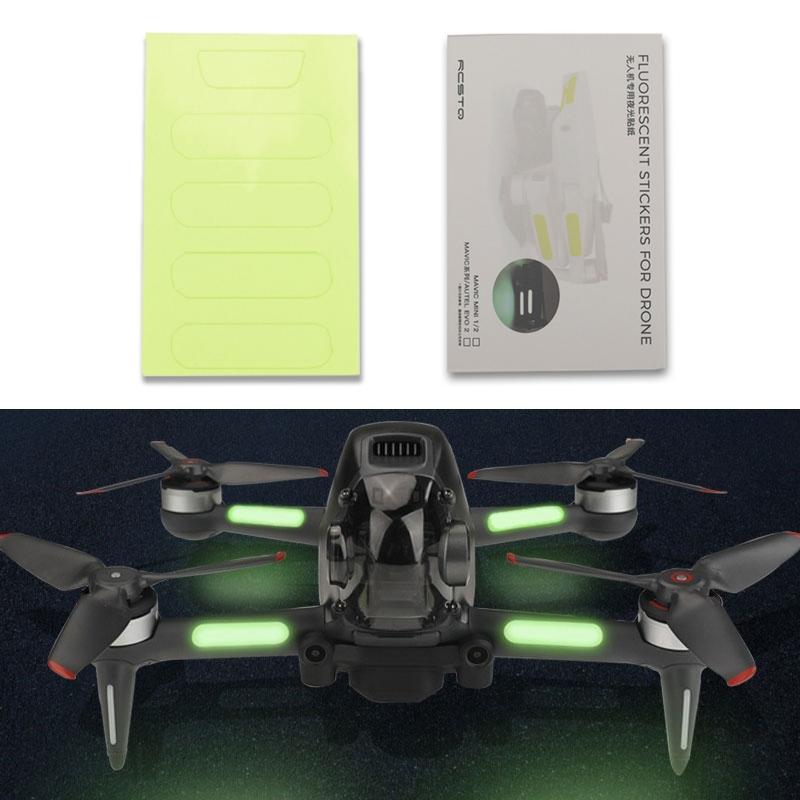 V562-7830POD-202503062030-00 2-pack Luminous Night Flight Stickers for Dji Fpv Drone - Image 1