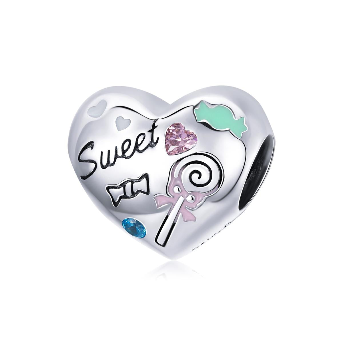 V562-9432100ADE-202504111547-00 925 Sterling Silver Sweet Heart Beads For Diy Bracelets & Necklaces - Image 1
