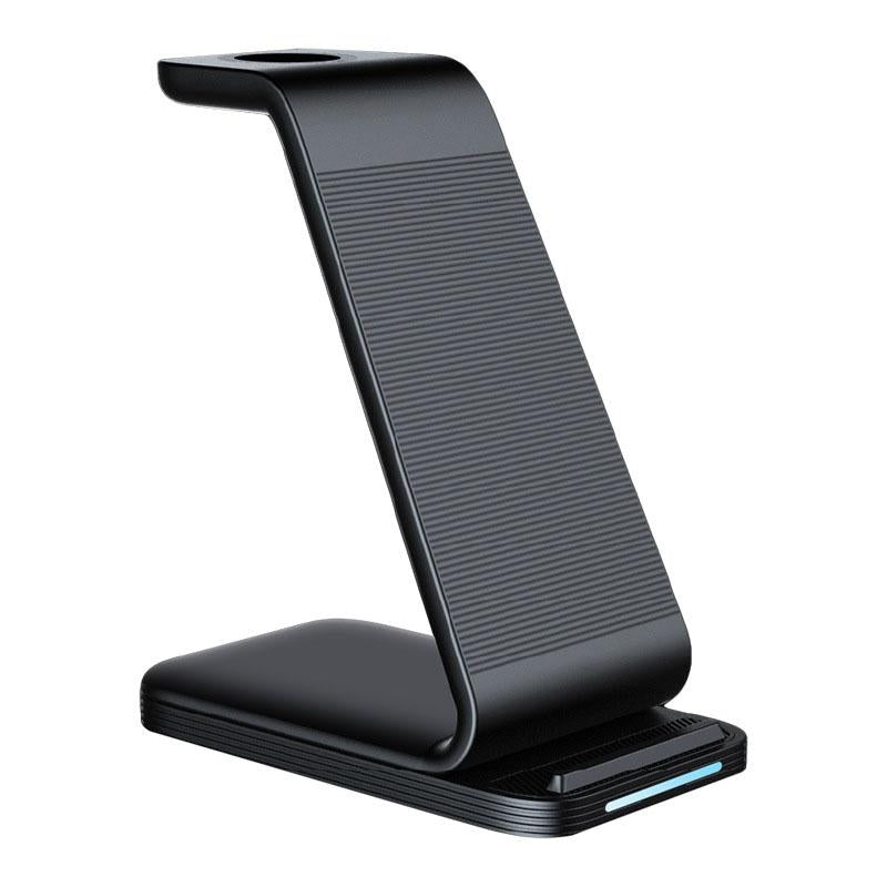 V562-A1001602060DBT-202504211910-00 3 In 1 15W Vertical Wireless Charger - Black - Image 1