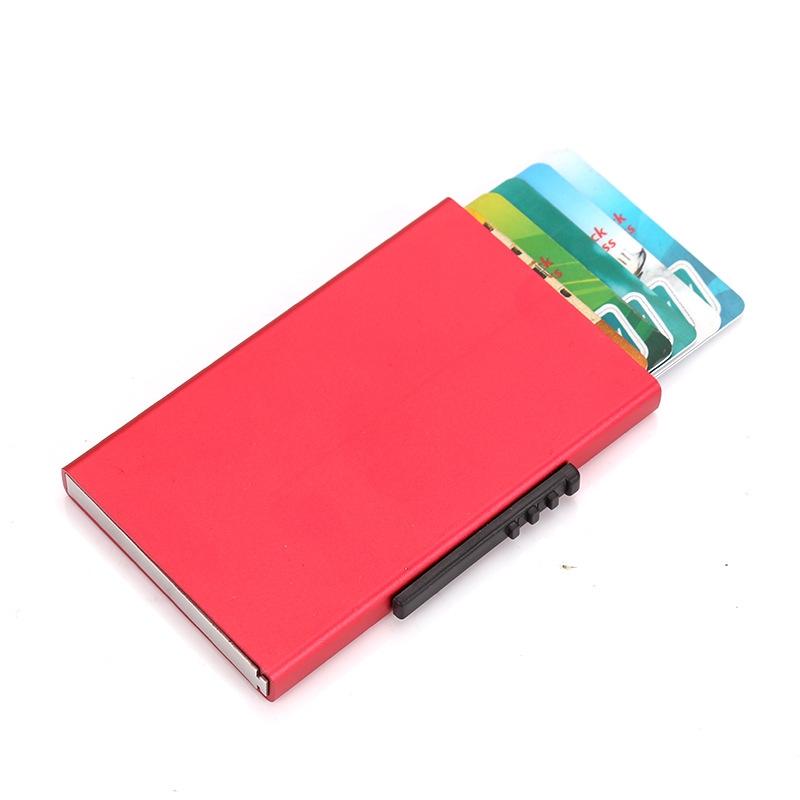 V562-A1004022750DBT-202502220252-00 Aluminum Rfid Blocking Credit Card Holder - Red - Image 1