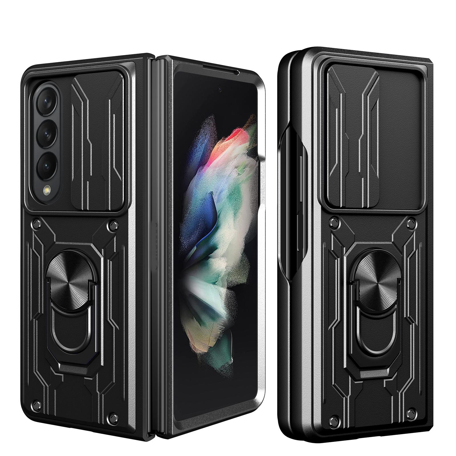 V562-A100512300ADE-202504292047-00 For Samsung Galaxy z Fold4 5G Protective Sliding Camshield Phone Case - Black - Image 1
