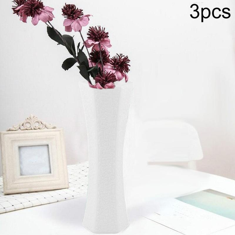 V562-A100715940DBT-202503041631-00 3-piece Plastic Hydroponic Vase Set for Creative Home Decor - White - Image 1