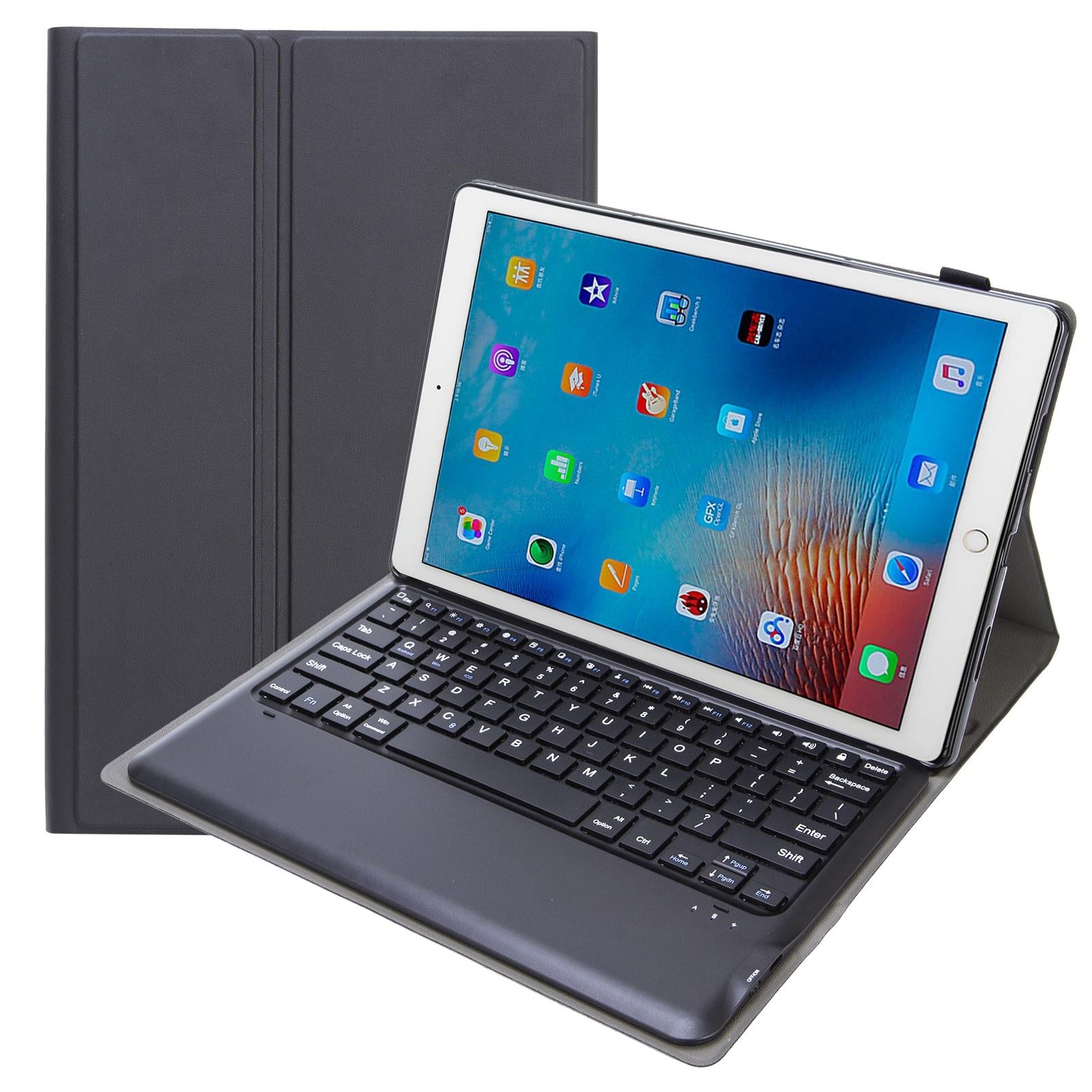V562-A101206200ADE-202504292022-00 Detachable Bluetooth Keyboard Leather Case For Ipad Pro 12.9 With Tpu Bracket - Black - Image 1