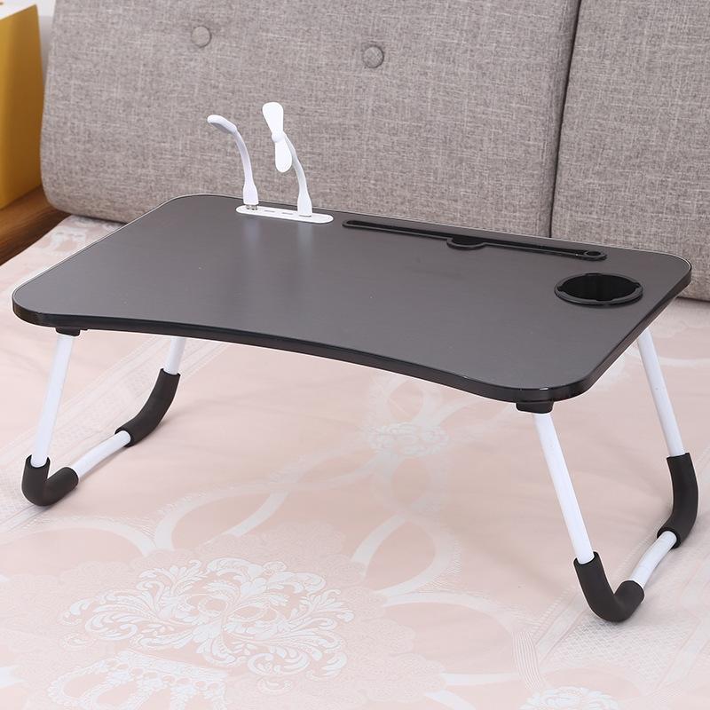 V562-A1016091750DBT-202503052020-00 Portable Folding Desk with Fan & Lamp - Compact Design - Cool Black - Image 1