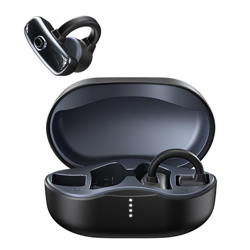 V562-A1017634060DBT-202505222005-00 Wireless Bone Conduction Earphones - Openbuds Clip-on for Sports - Black - Image 1