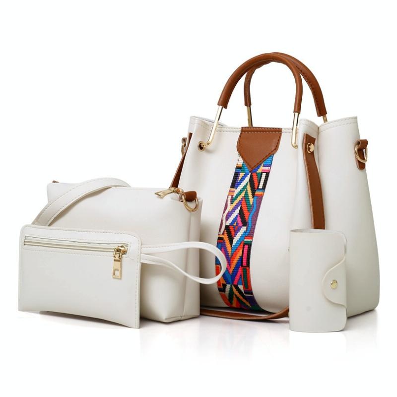 V562-A1025234450DBT-202502272035-00 Versatile 4-in-1 Messenger Bag for Women - Fashionable & Spacious - White - Image 1