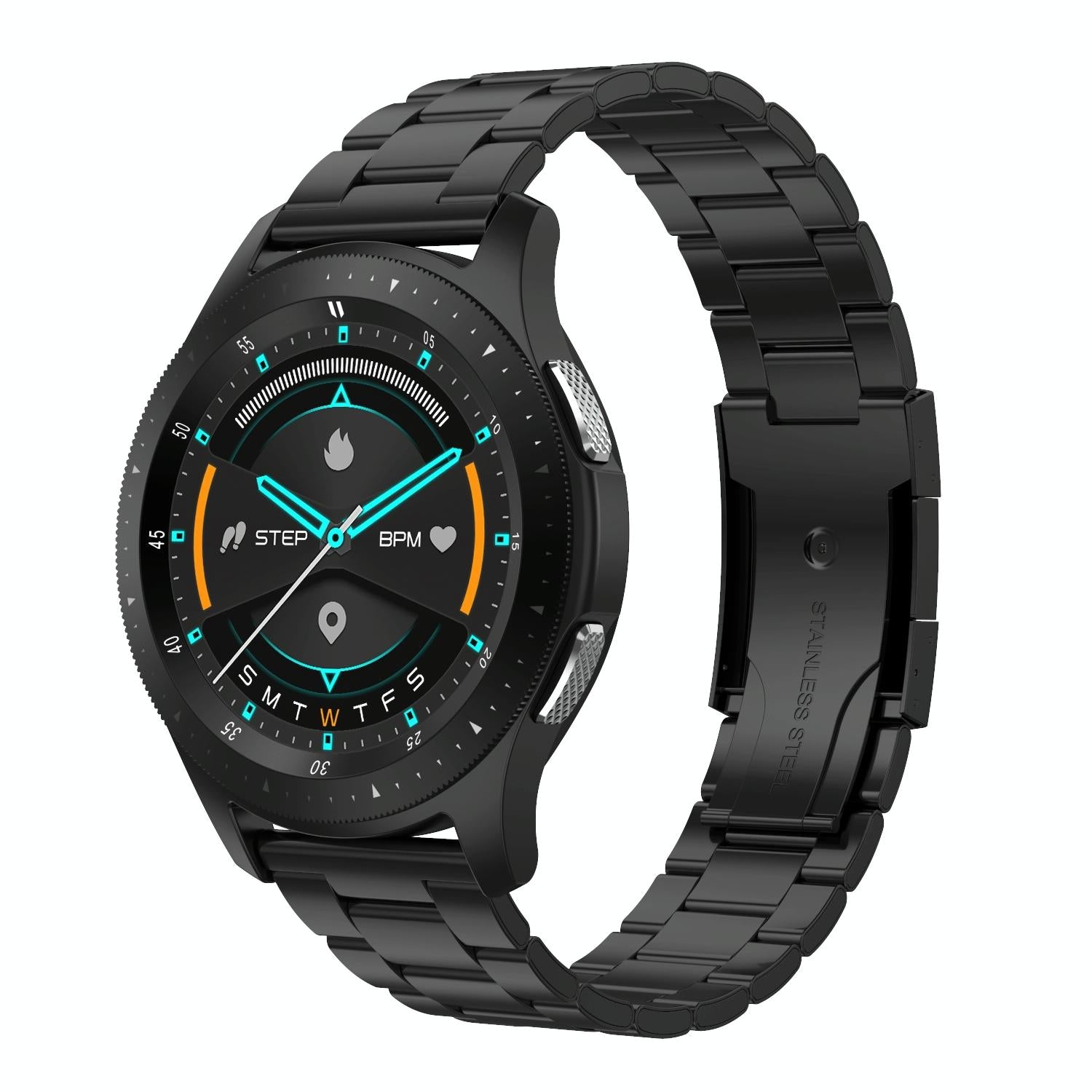 V562-A103762100ADE-202504252126-00 Waterproof Smart Bracelet With Touch Screen Bluetooth Call And Heart Rate Monitor - Black - Image 1