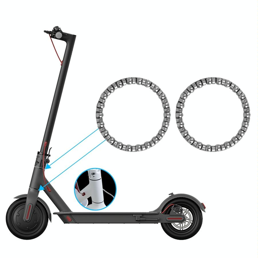 V562-A1040103060DBT-202505291153-00 2-pack Silver Steering Bearings for Xiaomi M365 / Pro Scooter - Image 1