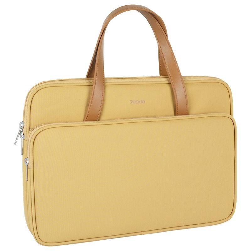 V562-A104739500ADE-202502282305-00 16 Waterproof Oxford Laptop Bag - Yellow - Image 1