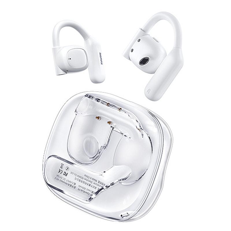 V562-A1058634060DBT-202505222048-00 Crystal Air Conduction Bluetooth Earphones - Openbuds Ows - White - Image 1