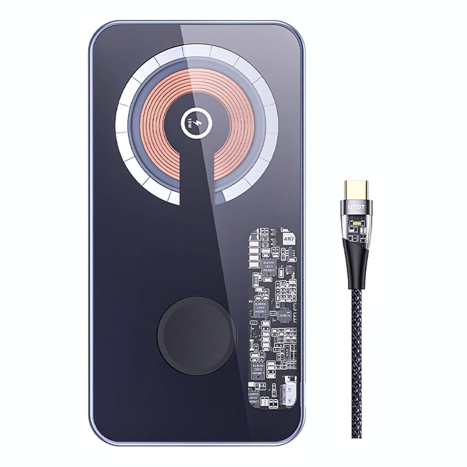 V562-A108005300ADE-202504212005-00 2 In 1 Magnetic Wireless Charger Grey - Image 1