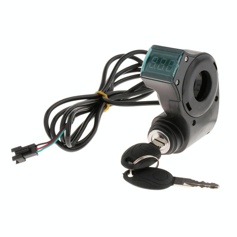 V562-A1085964060DBT-202505291147-00 Ev Scooter Disconnect Switch with Digital Display and Keys - Black - Image 1