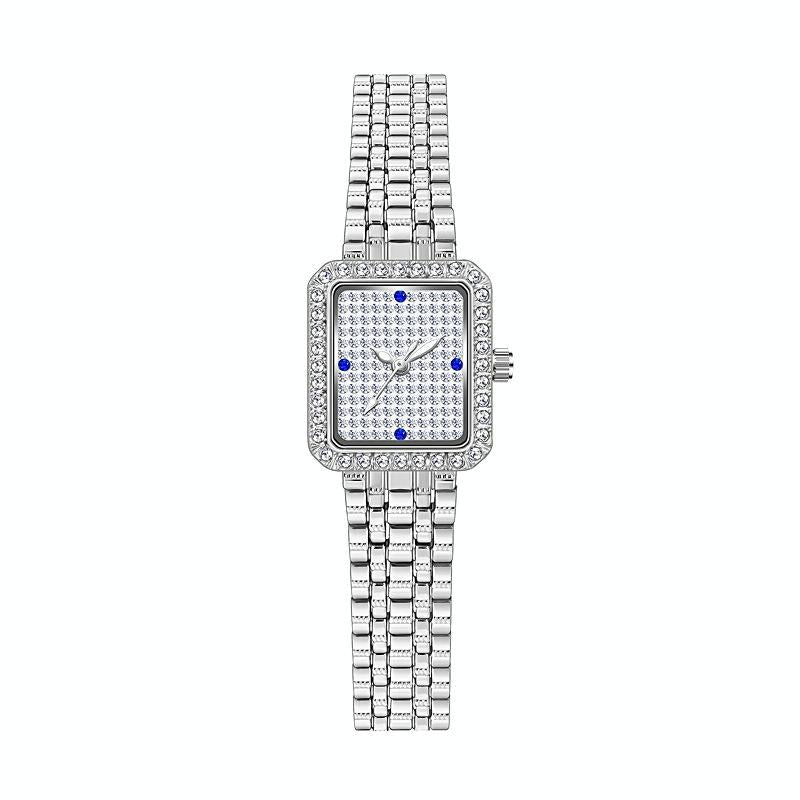 V562-A1086332060DBT-227118-00 Stylish Diamond Women Alloy Watch Available - Silver - Image 1