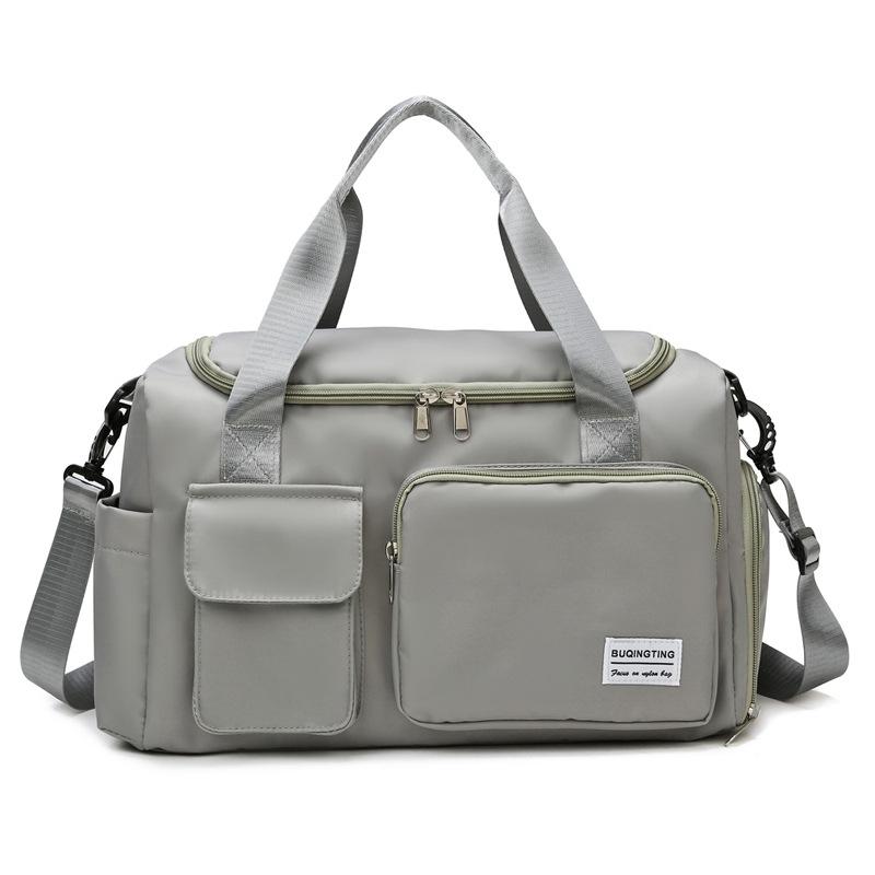 V562-A2042082060DBT-202503041310-00 Waterproof Gym Bag for Travel - Size l - Light Grey - Image 1