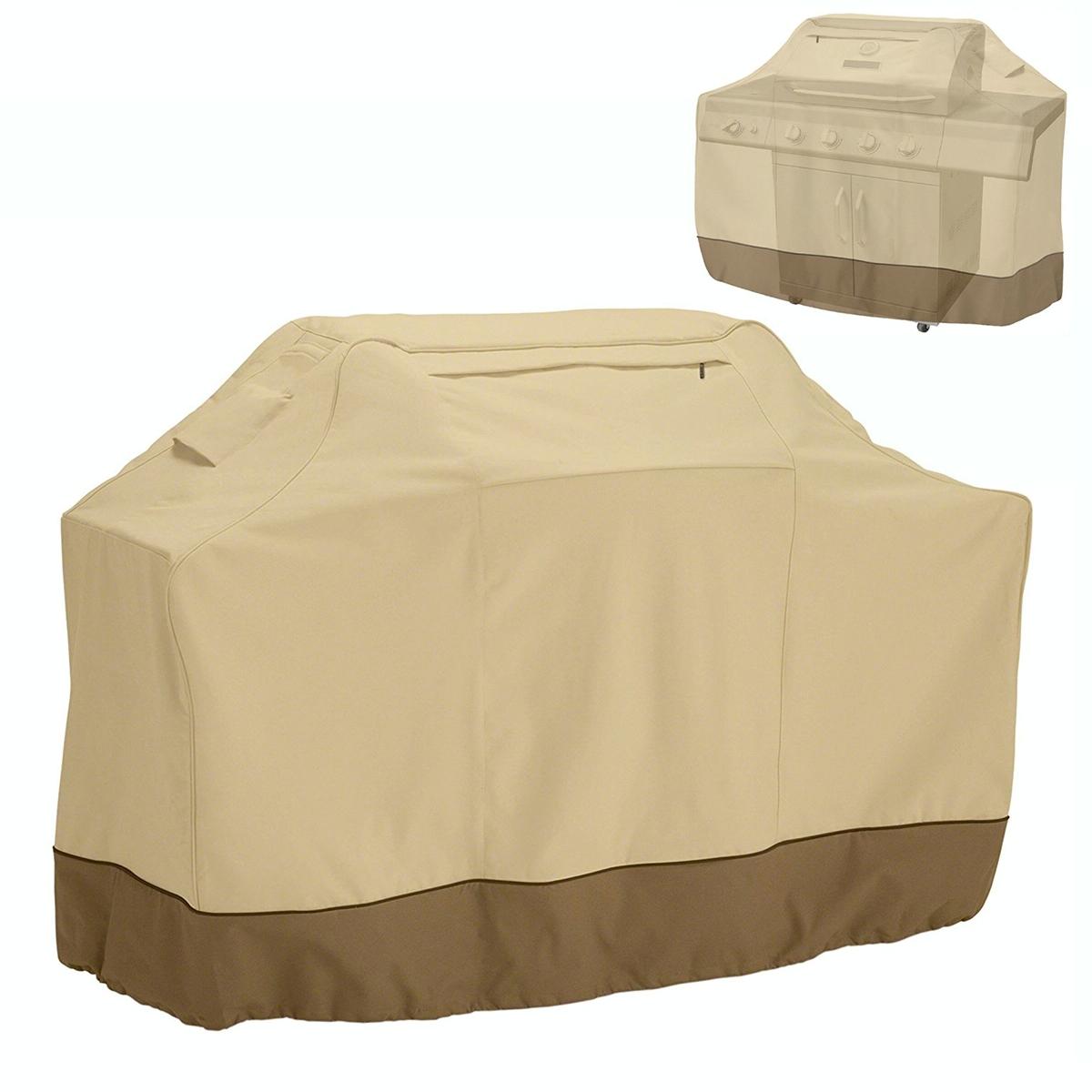 V562-A6081732060DBT-202503031915-00 Waterproof Bbq Cover with Sundry Bag - 183x66x130cm Beige - Image 1
