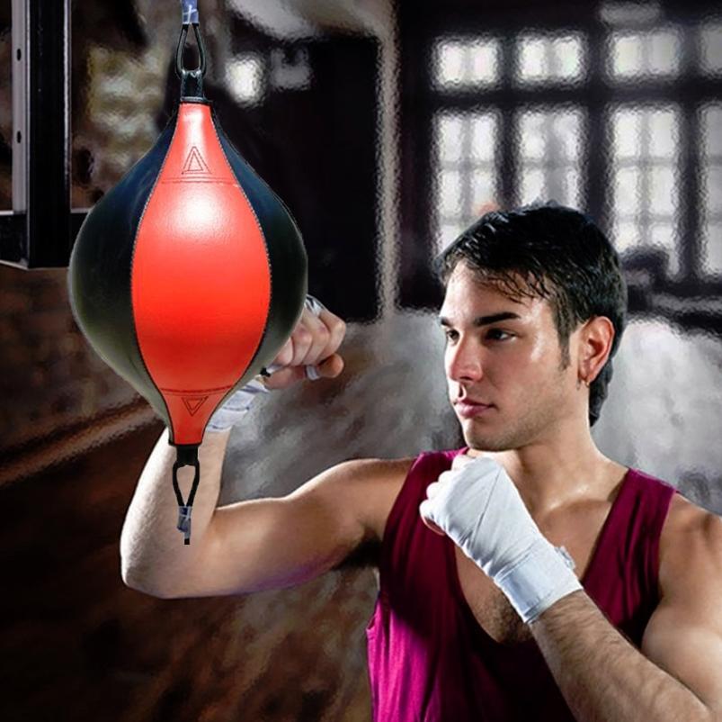 V562-B1005757350DBT-202503072141-00 Adult Hanging Speed Ball For Boxing Fitness - Free Punching Bag - Drawstring Red & Black - Image 1