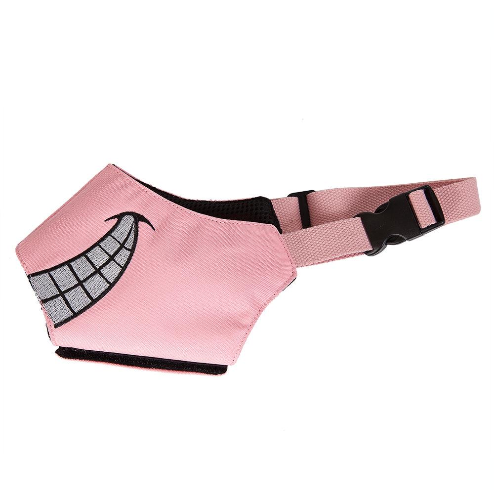 V562-B1011552060DBT-202503261935-00 Cartoon Dog Mouth Cover Anti-Bite Nylon Dog Mask - Size L - Pink - S - Image 1