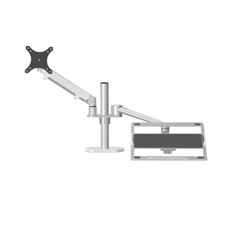 V562-B101166100AYS-202506271221-00 Adjustable Desktop Stand for 17-32 and 12-17 Monitors - Aluminum - Silver - Image 1