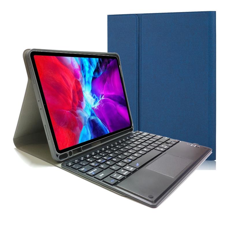 V562-B10281300ADE-202504291821-00 Bluetooth Keyboard Tablet Case For Ipad Pro 11 - Detachable Touch Leather Holder Pen Slot - Blue - Image 1