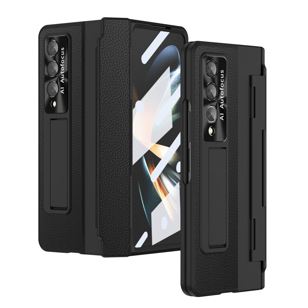 V562-B102850400ADE-202504292036-00 For Samsung Galaxy z Fold4 5G Full Coverage Phone Case with Hinge - Integrated Design - Black - Image 1