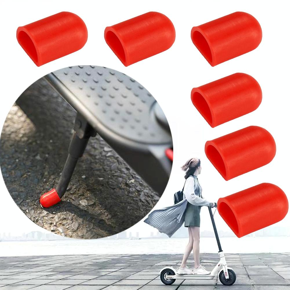 V562-B1035596240DBT-202505262130-00 6-piece Silicone Foot Support for Xiaomi Mijia M365 Electric Scooter - Red - Image 1