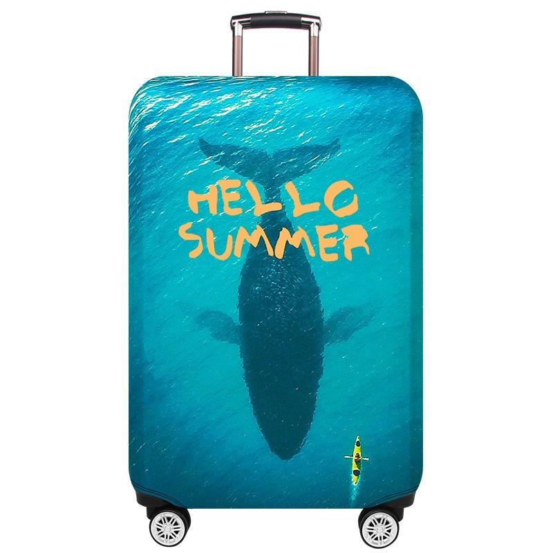 V562-B1037273060DBT-202502281715-00 Protective Cover for Trolley Luggage - Durable and Dustproof - Large Size - Deep Sea Whale - S - Image 1