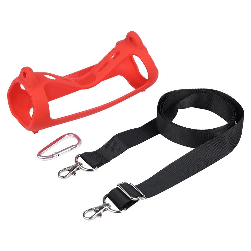 V562-B104112400ADE-202505291515-00 Portable Silicone Case with Shoulder Strap for Jbl Flip 6 Speaker - Red - Image 1