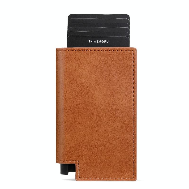 V562-B1049314060DBT-202503280312-00 Pop-up Rfid Bifold Wallet with Card Holder - Brown - Image 1