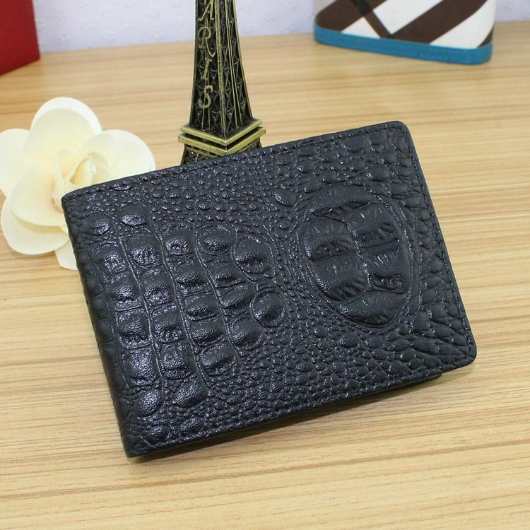 V562-B1055000950DBT-202503281935-00 Universal Crocodile Pattern Driver License Cover With Card Slot - Black - Image 1
