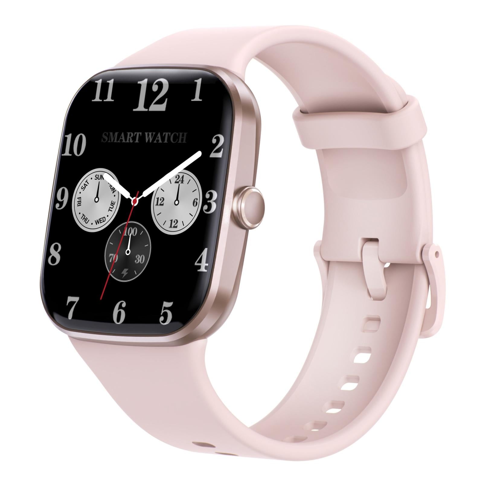 V562-B106055200AYS-202504252120-00 Ip67 Waterproof Smart Bracelet Bluetooth Call Fitness Tracker - Pink - Image 1