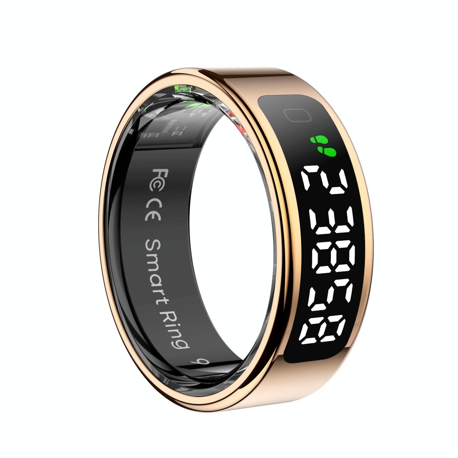 V562-B106308200AYS-202504281905-00 Smart Ring Heart Rate Blood Oxygen Sleep Sports Size 10 - Gold - Image 1