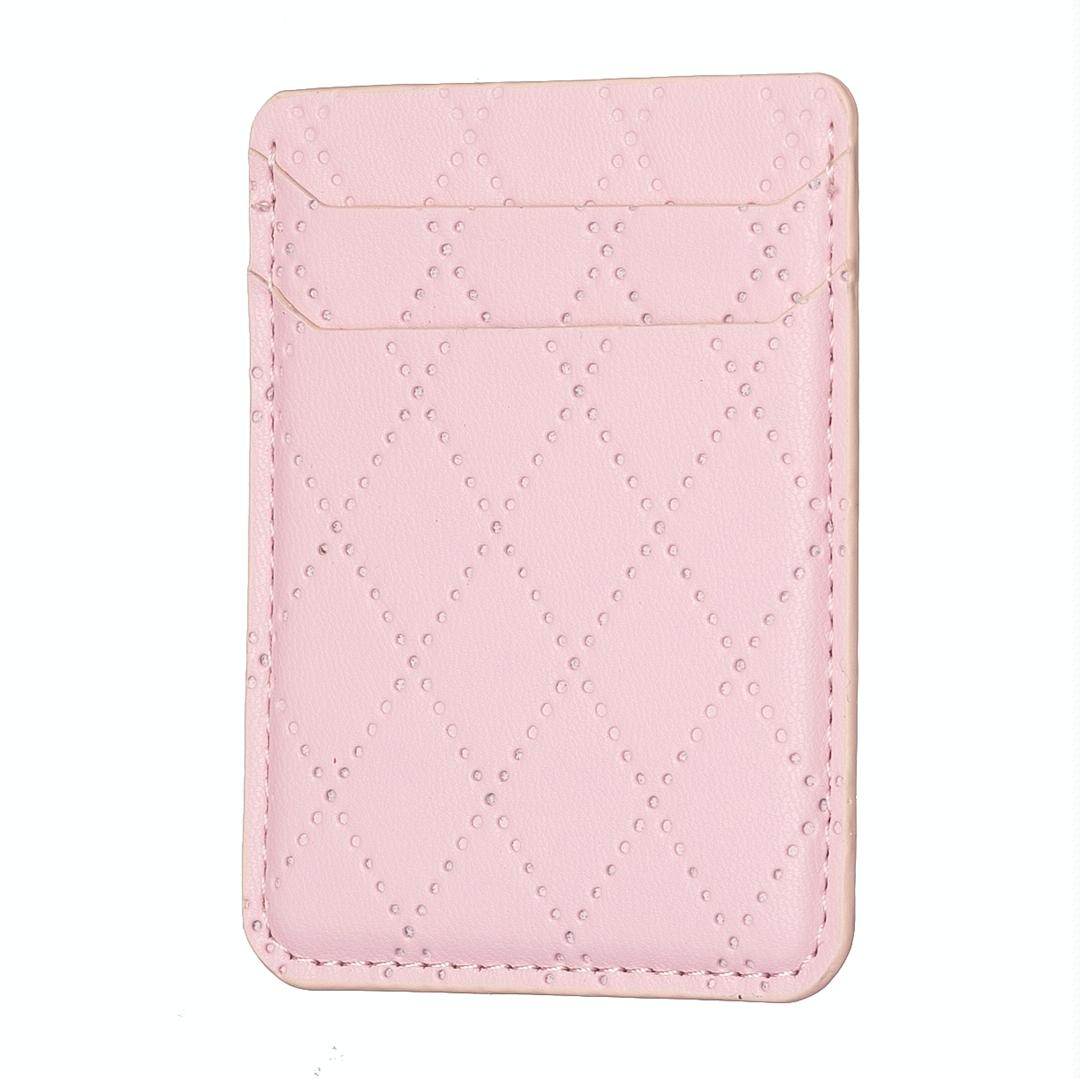 V562-B106439400ADE-202503281852-00 Diamond Lattice Card Bag Sticker For Mobile Phones - Pink - Image 1