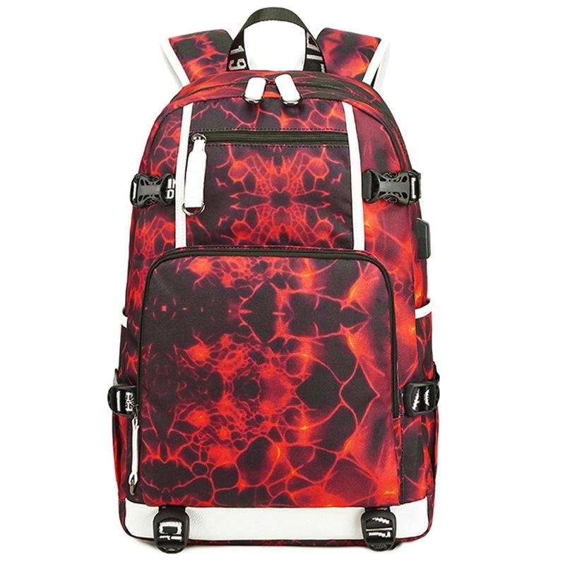 V562-B1065065850DBT-202505271308-00 Student Waterproof Printed Backpack - Geometric Red - Image 1