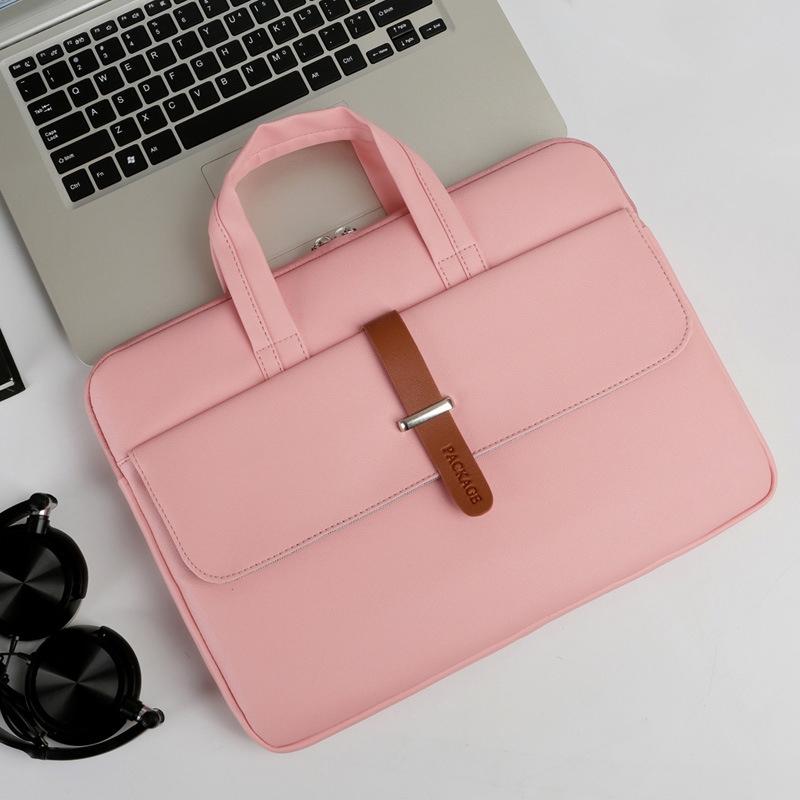 V562-B1073812060DBT-202504251527-00 13-13.3 Inch Pink Pu Waterproof Laptop Bag - Durable and Stylish - Image 1